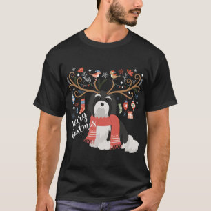 Havanese Christmas Reindeer Dog T-Shirt