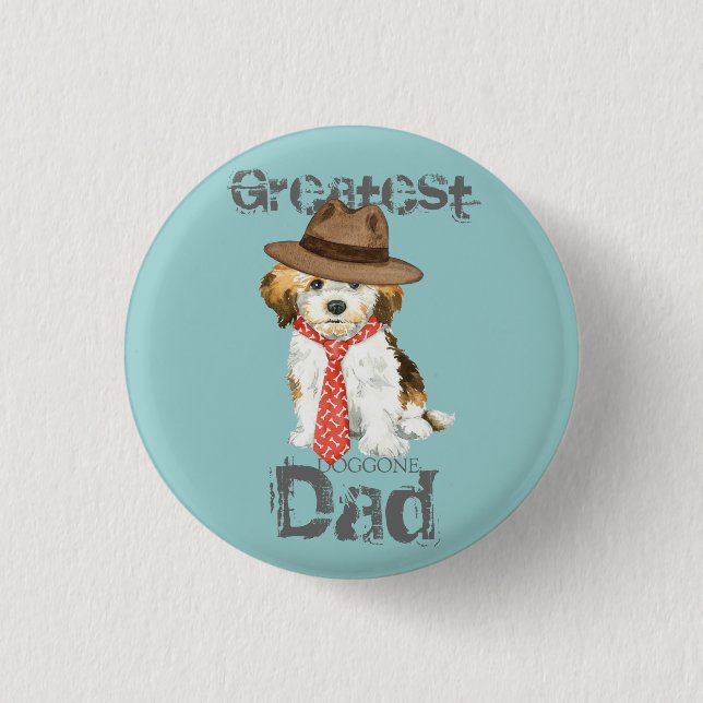 Havanese Dad 1 Inch Round Button (Front)