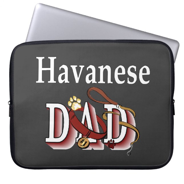 Havanese Dad Laptop Sleeve (Front)