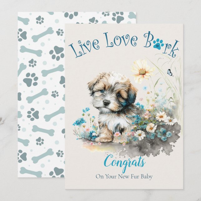 Havanese Dog Adoption, Gotcha Day Card (Front/Back)