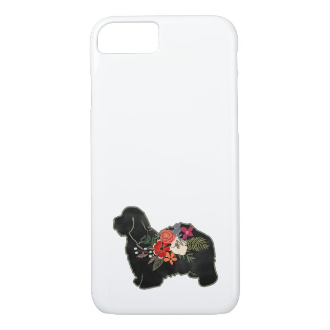 Havanese Dog Breed Boho Floral Sihouette Case-Mate Case-Mate iPhone Case (Back)