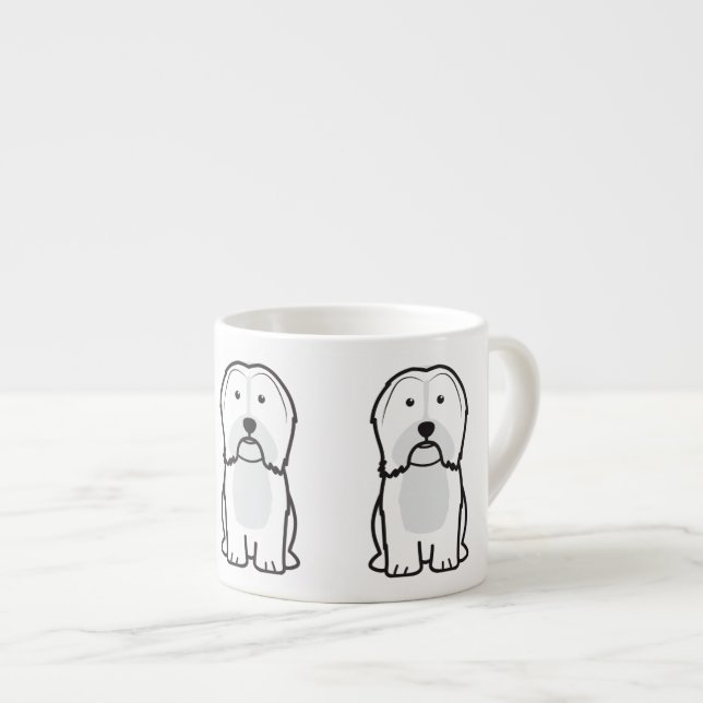 Havanese Dog Cartoon Espresso Cup (Front Right)