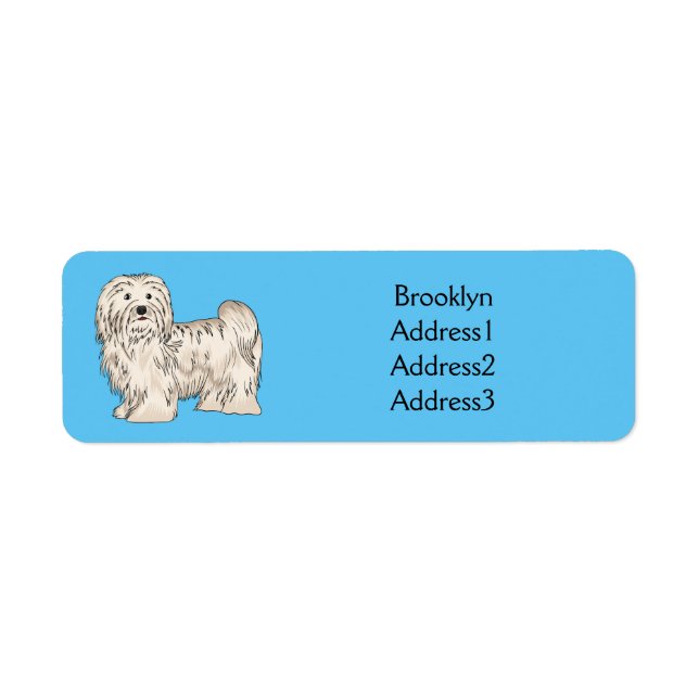 Havanese dog cartoon illustration (Front)