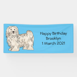 Havanese dog cartoon illustration banner