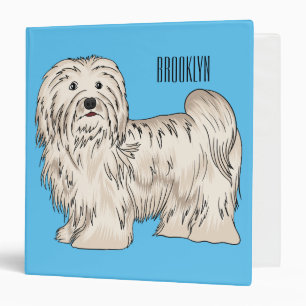 Havanese dog cartoon illustration binder