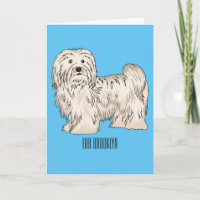 Havanese dog cartoon illustration