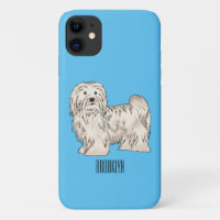 Havanese dog cartoon illustration