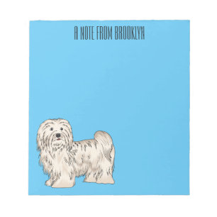 Havanese dog cartoon illustration notepad