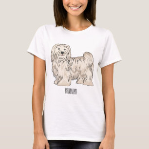Havanese dog cartoon illustration T-Shirt