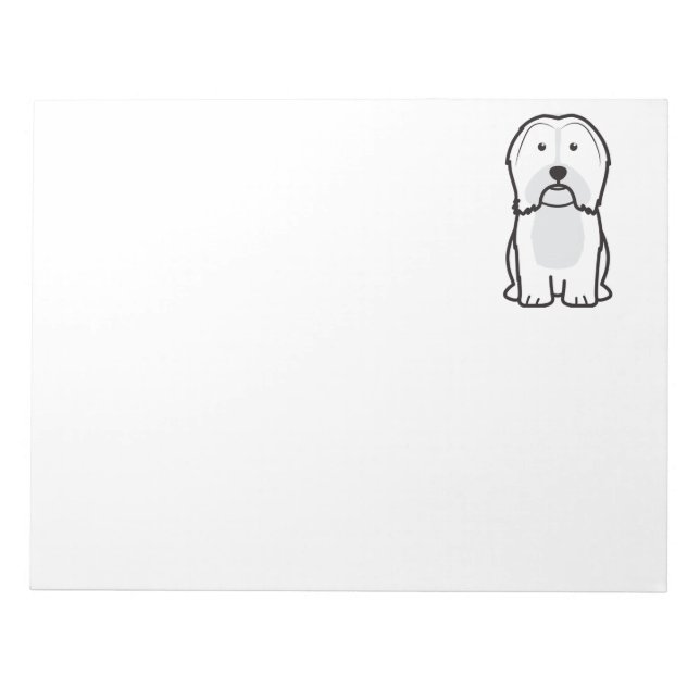 Havanese Dog Cartoon Notepad (Front)