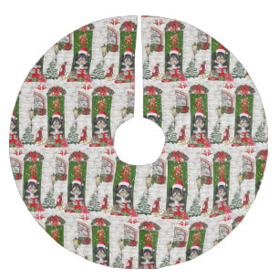 Havanese Dog Christmas  Brushed Polyester Tree Skirt
