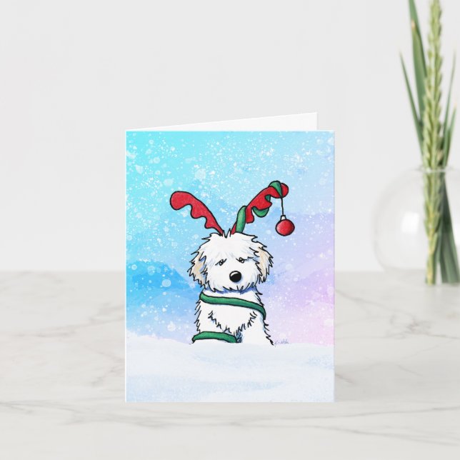 Havanese Dog Christmas Card (Front)