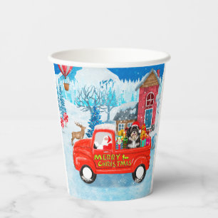 Havanese Dog Christmas Delivery Truck Snow  Paper Cups