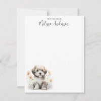Havanese Dog Cute Puppy Personalized Watercolor