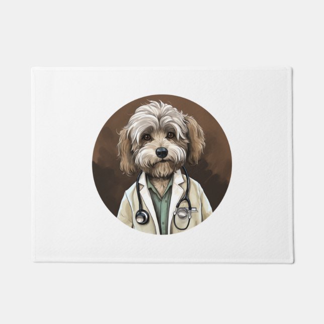Havanese Dog Doctor   Doormat (Front)