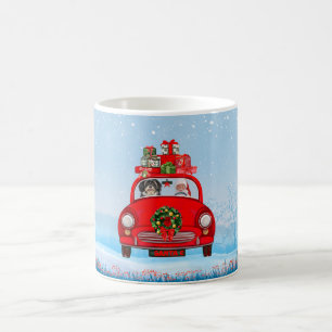 Havanese Dog In Car With Santa Claus  Coffee Mug
