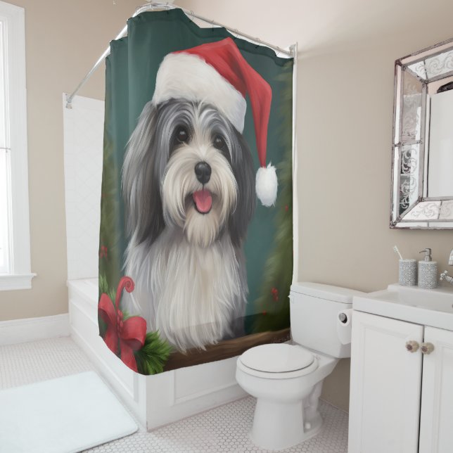 Havanese Dog in Snow Christmas (In Situ)