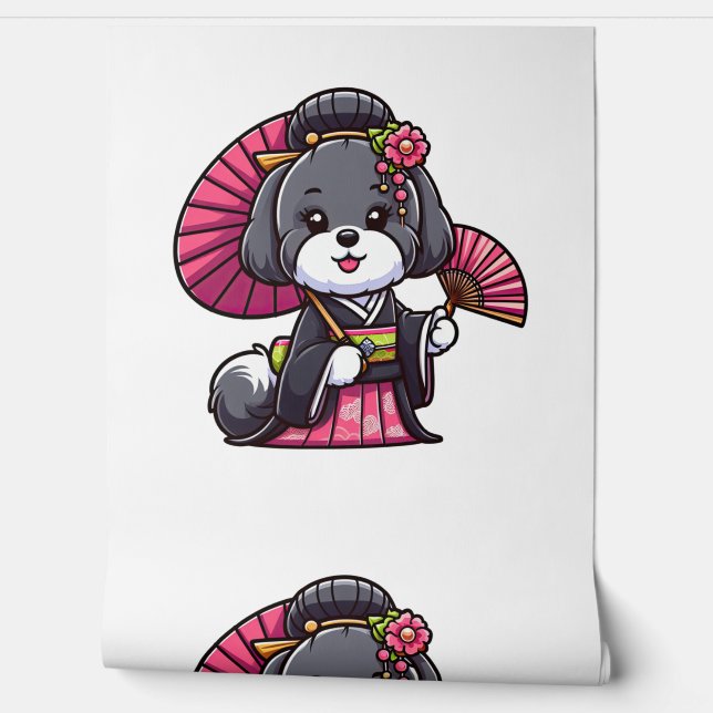 Havanese Dog Kimono   Wallpaper (Unrolling)