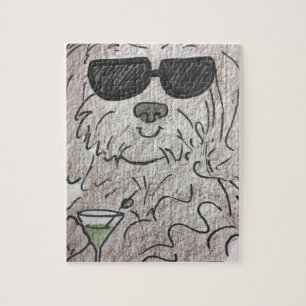 Havanese dog martini jigsaw puzzle