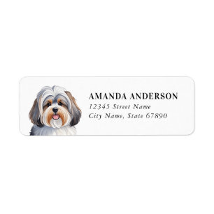 Havanese Dog Return Address Labels