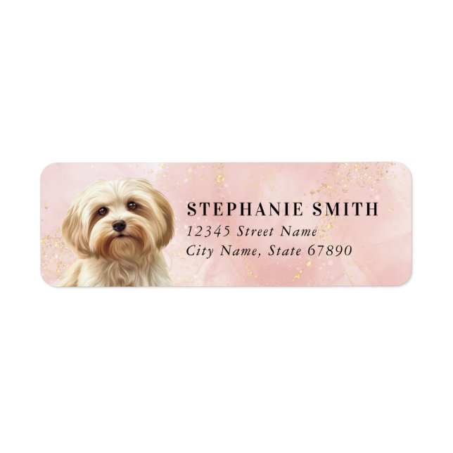 Havanese Dog Return Address Labels (Front)
