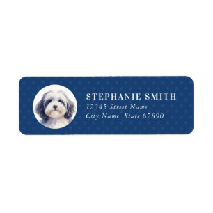 Havanese Dog Return Address Labels