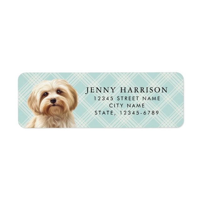 Havanese Dog Return Address Labels (Front)