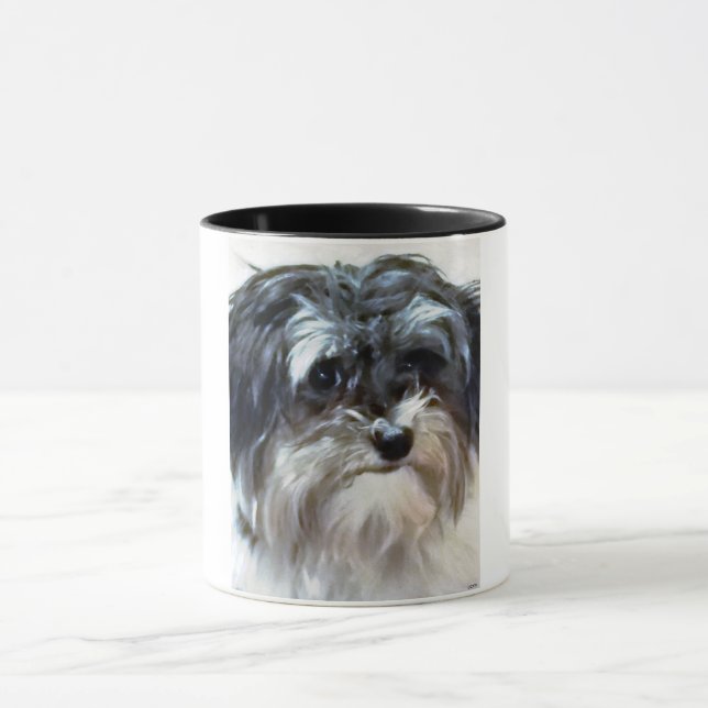 Havanese Dog Ringer Mug (Center)