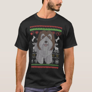 Havanese Dog Santa Claus Ugly Christmas Pattern X  T-Shirt