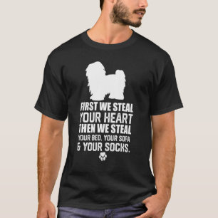 Havanese dog Steal Your Heart Steal Your Bed sofa T-Shirt