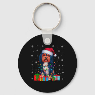 Havanese Dog Ugly Xmas Lights Santa Havanese Dog C Keychain