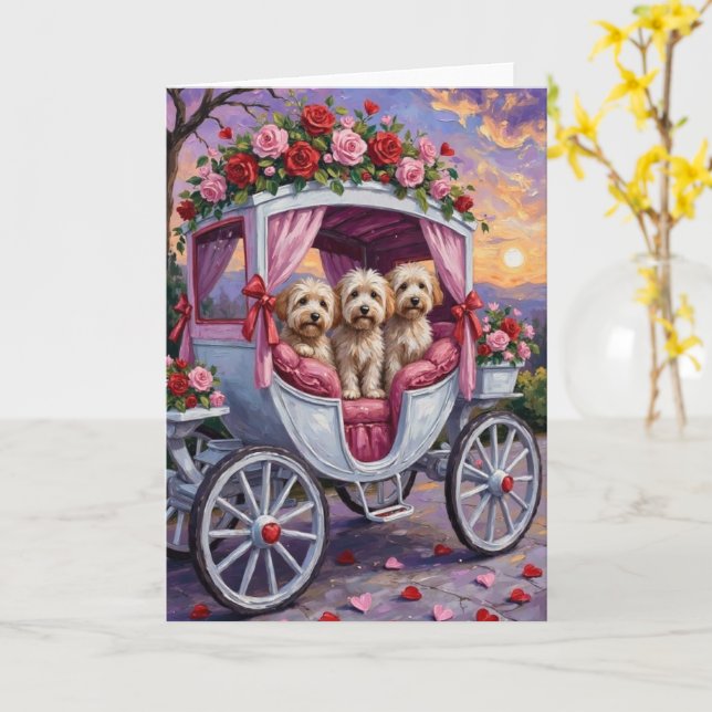 Havanese Dog Valentine's Day  Card (Yellow Flower)