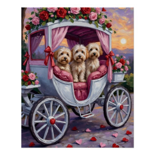 Havanese Dog Valentine's Day  Poster