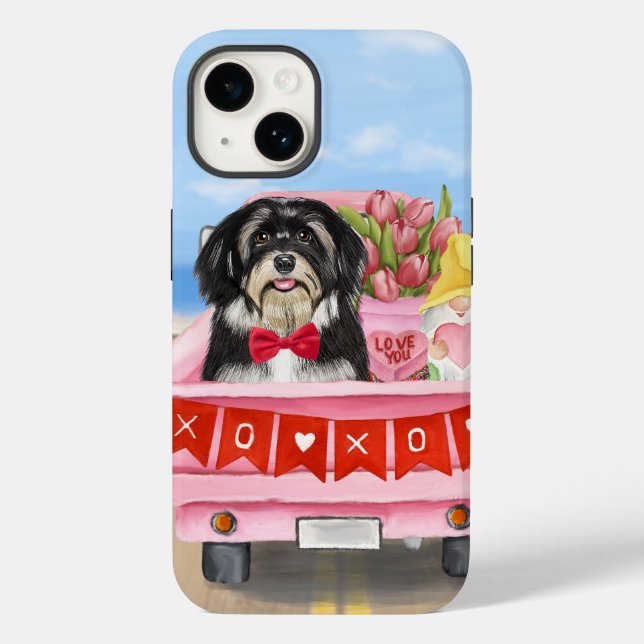 Havanese Dog Valentine's Day Truck Case-Mate iPhone Case (Back)