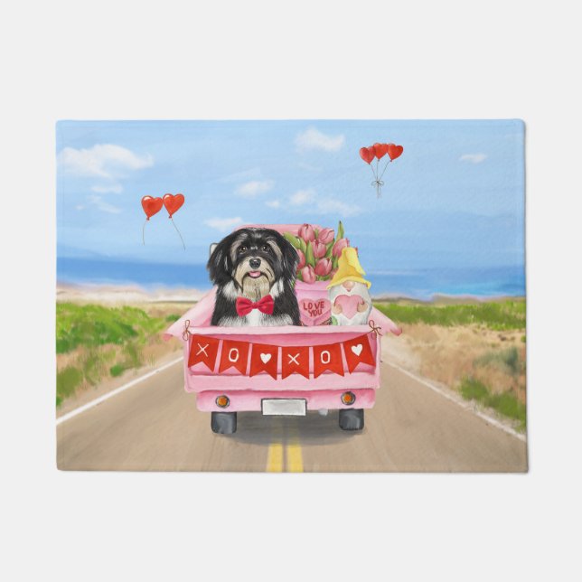 Havanese Dog Valentine's Day Truck Doormat (Front)