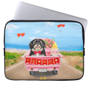 Havanese Dog Valentine's Day Truck Laptop Sleeve