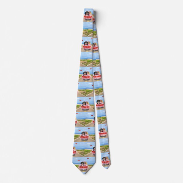 Havanese Dog Valentine's Day Truck  Tie (Front)