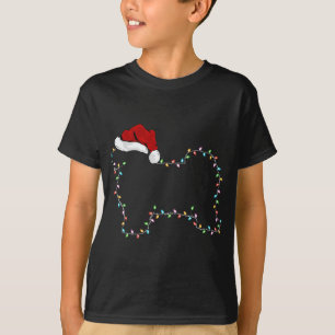 Havanese Dog Xmas Lighting Santa Hat Havanese Chri T-Shirt