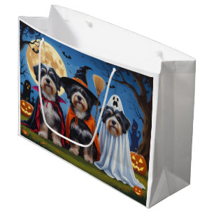 Havanese Dogs Pumpkin Halloween Funny Large Gift Bag