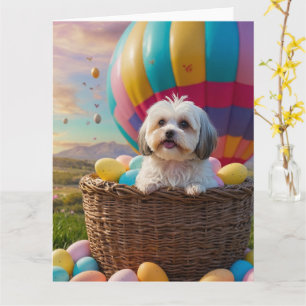 Havanese Easter Eggs Card
