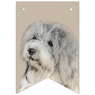 Havanese (Gold Sable) Painting - Original Dog Art Bunting Flags