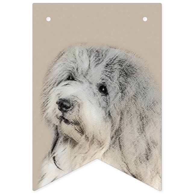Havanese (Gold Sable) Painting - Original Dog Art Bunting Flags (First Flag)