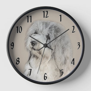 Havanese (Gold Sable) Painting - Original Dog Art Clock
