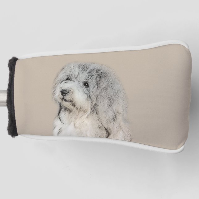 Havanese (Gold Sable) Painting - Original Dog Art Golf Head Cover (Front)