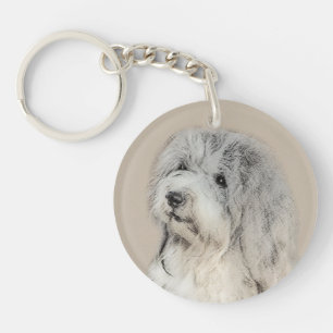 Havanese (Gold Sable) Painting - Original Dog Art Keychain