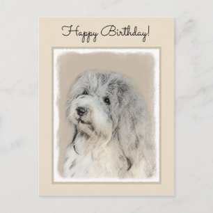 Havanese (Gold Sable) Painting - Original Dog Art Postcard