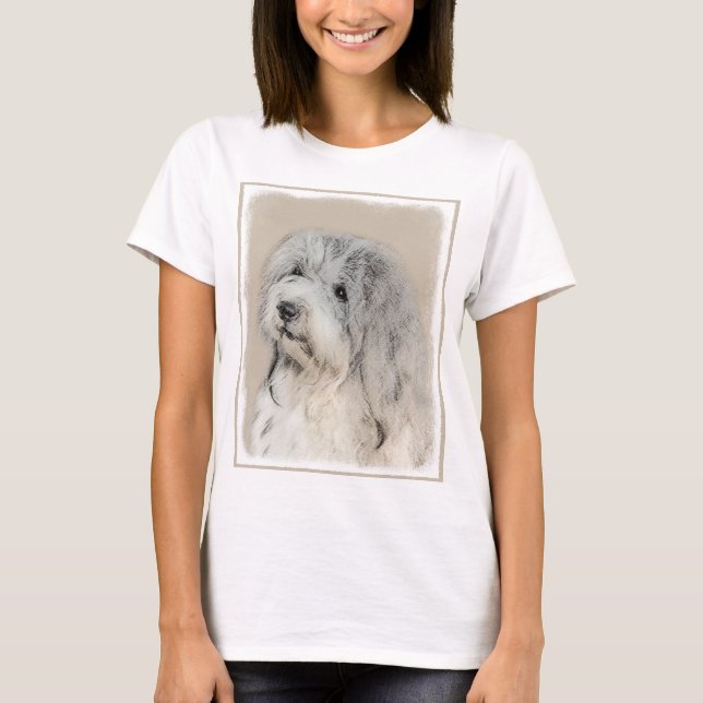 Havanese (Gold Sable) Painting - Original Dog Art T-Shirt (Front)