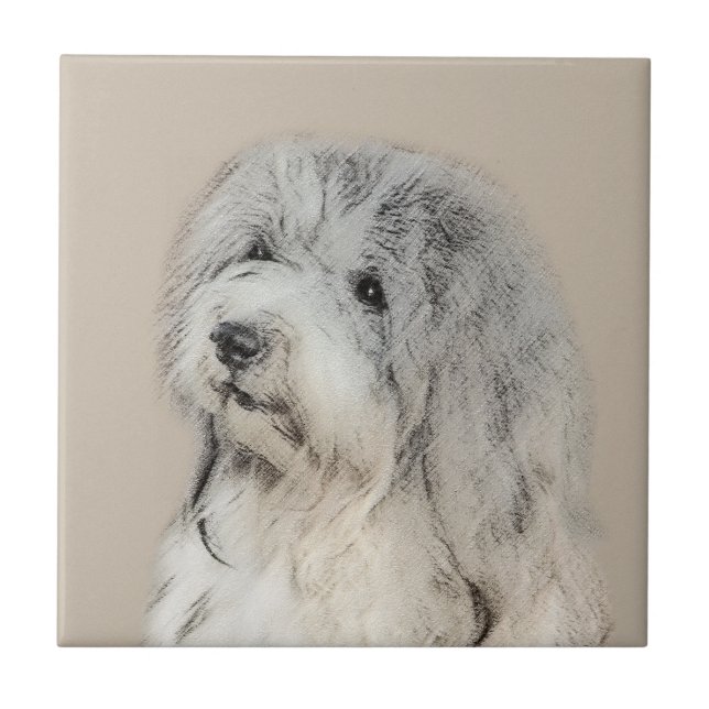 Havanese (Gold Sable) Painting - Original Dog Art Tile (Front)