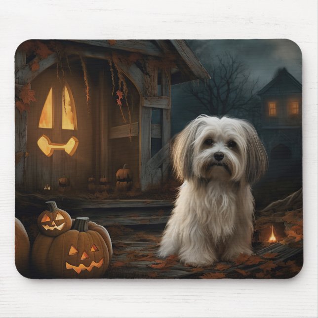 Havanese Halloween Scary Mouse Pad (Front)