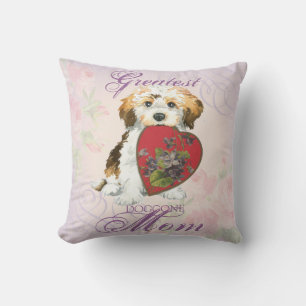 Havanese Heart Mom Throw Pillow